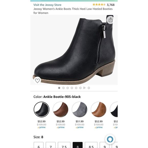 Jeossy In Milan Black Boots Size 8 (Ankle Boots) Style 905-black - Picture 12 of 12